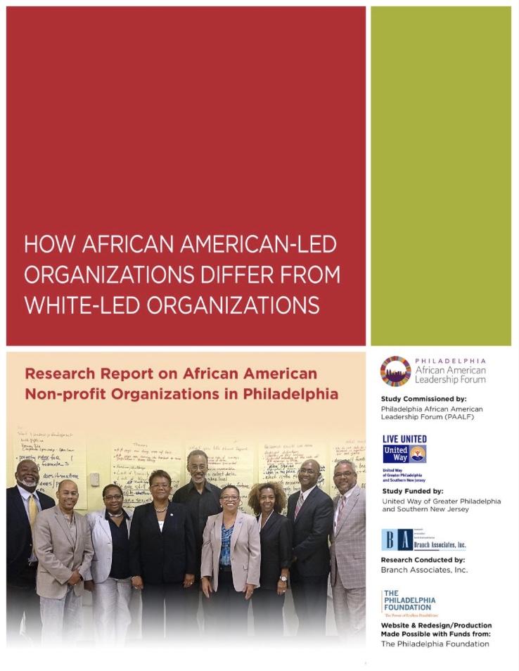 How African-American-Led Organizations Differ from White-Led Organizations: Research Report on African American Nonprofit Organizations in Philadelphia
